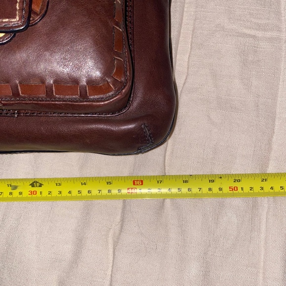 Vintage 2007 Bleecker Elisa Walnut Whipstitch Script Very Rare Coin Fob +Pouch - Picture 13 of 13